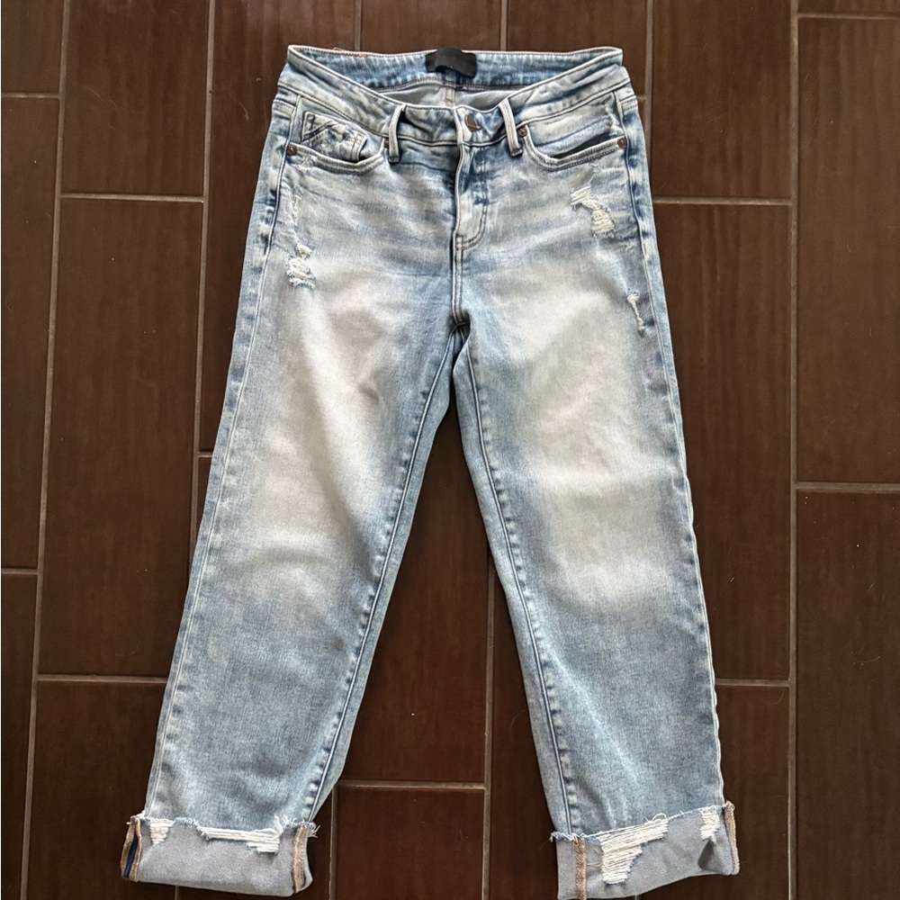 Light Blue Distressed Women's Jeans Buckle Black - Picture 5 of 5